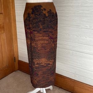 Talbots vintage equestrian print midi skirt. Size 10.
